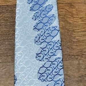 CHRISTIAN LACROIX mens silk made In Italy tie SIZE 60x3.5 COLOR BLUE